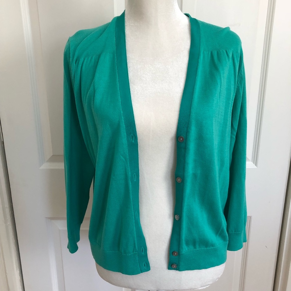 Land’s End Supima Cotton V-neck Cardigan